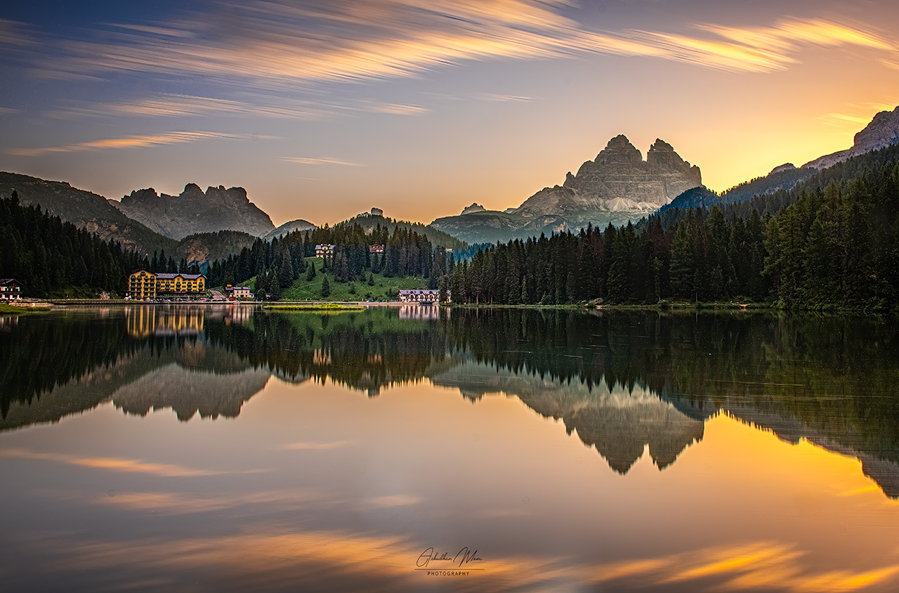 Lake, Misurina, Dolomites, Italy — Dolomites landscape photography fine art print by Achyudhan Mani
