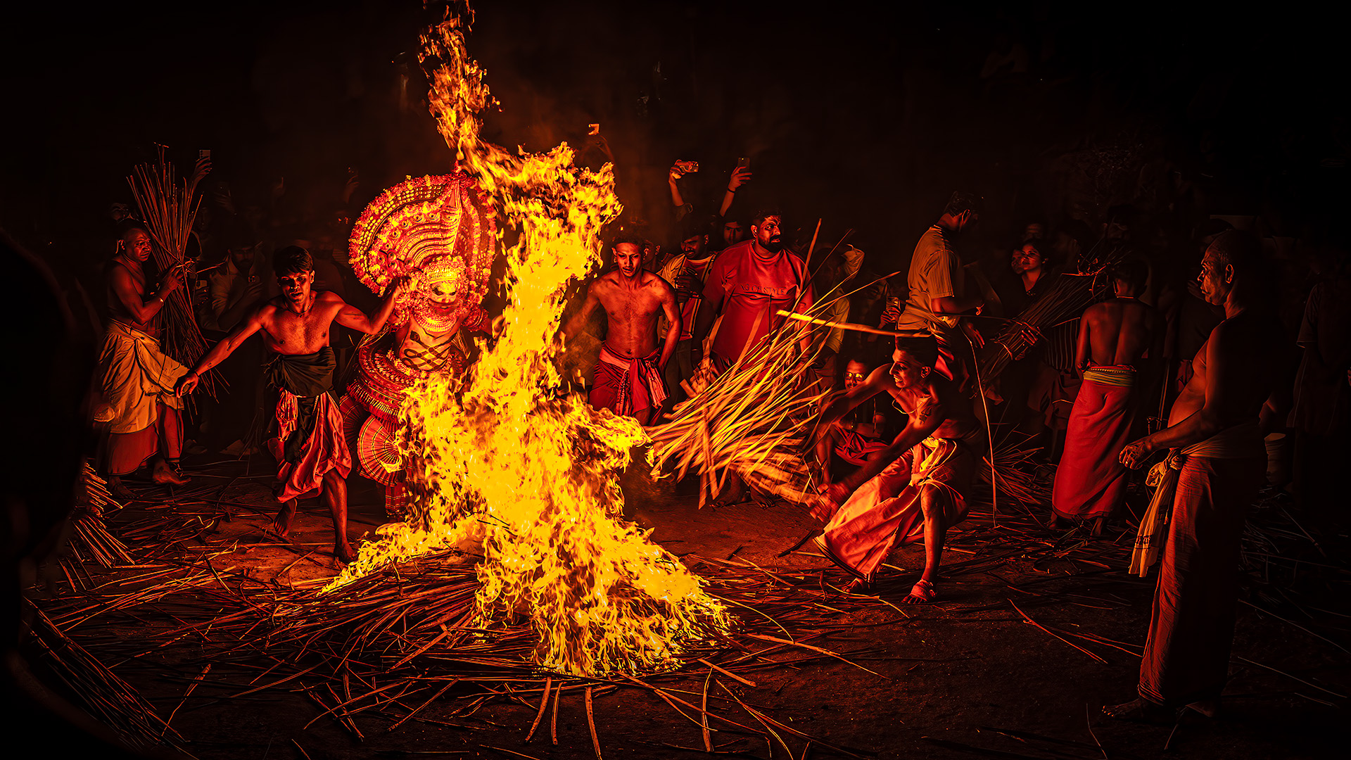 Kandanar Kelan Theyyam, Kerala, India — Kerala cultural photography fine art print by Achyudhan Mani
